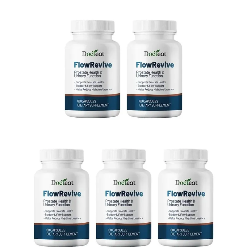 Docteat FlowRevive, Cápsulas de Suporte Urinário e de Próstata com Semente de Abóbora Saw Palmetto e Extrato de Casca de Pygeum - 60 Cápsulas — image 8