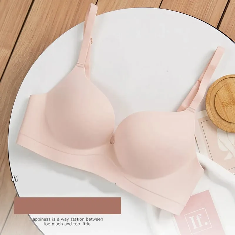 1Pcs Women Seamless Wireless Push Up Bra for Women Nude Brown Smooth Contour Cup Invisible Underwire-Free Bralette Daily Wear — image 5