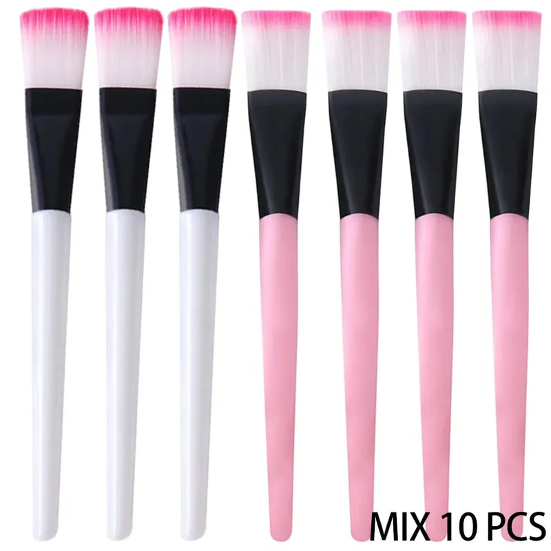 10PCS Facial Fan Mask Brushes Face Mask Applicator Tool Makeup Brushes For Esthetician Women DIY Facial Mask Cosmetic Tools