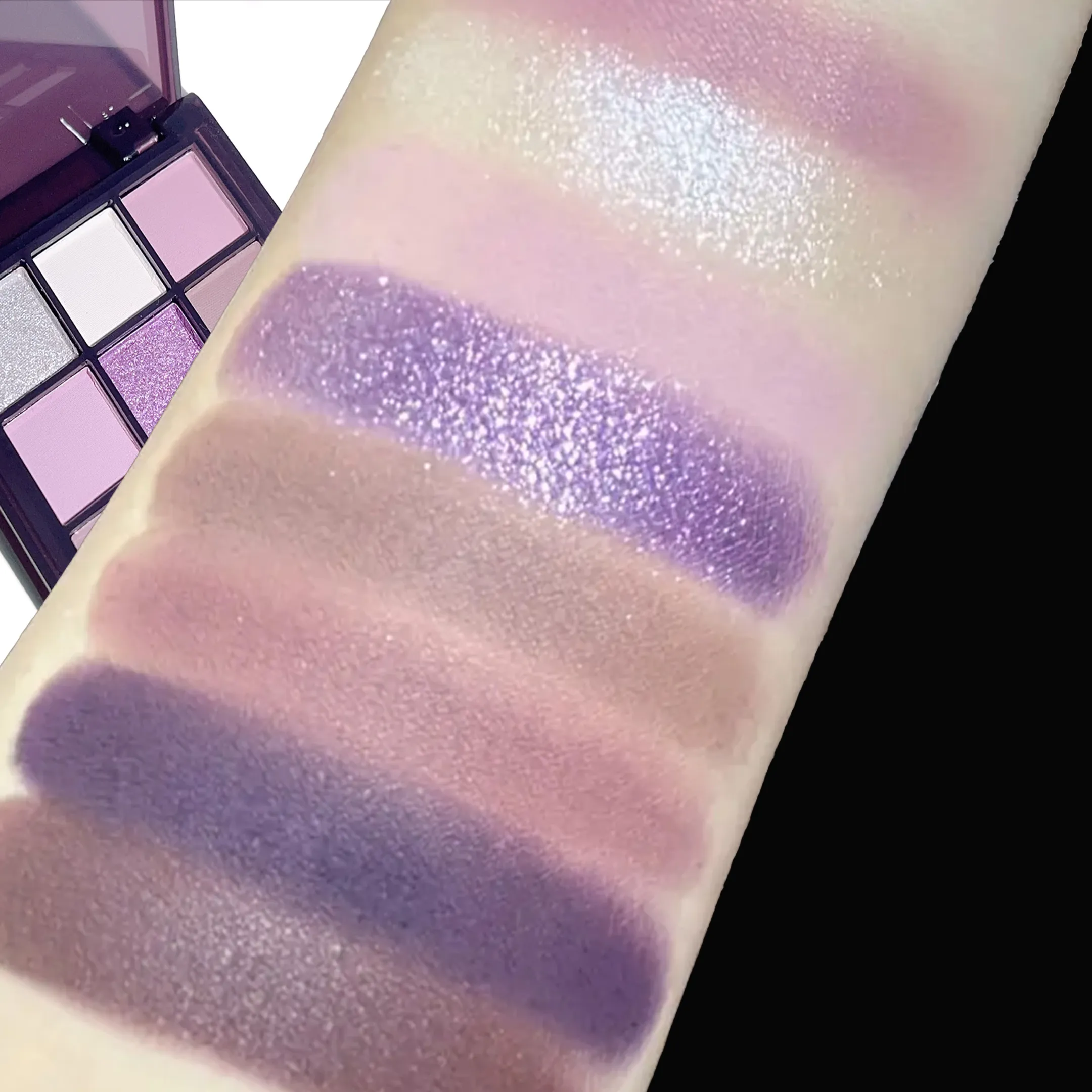 Palette di ombretti nove tonalità di trucco perlato fumoso opaco perlescente viola scuro glitterato a prezzi accessibili — image 4
