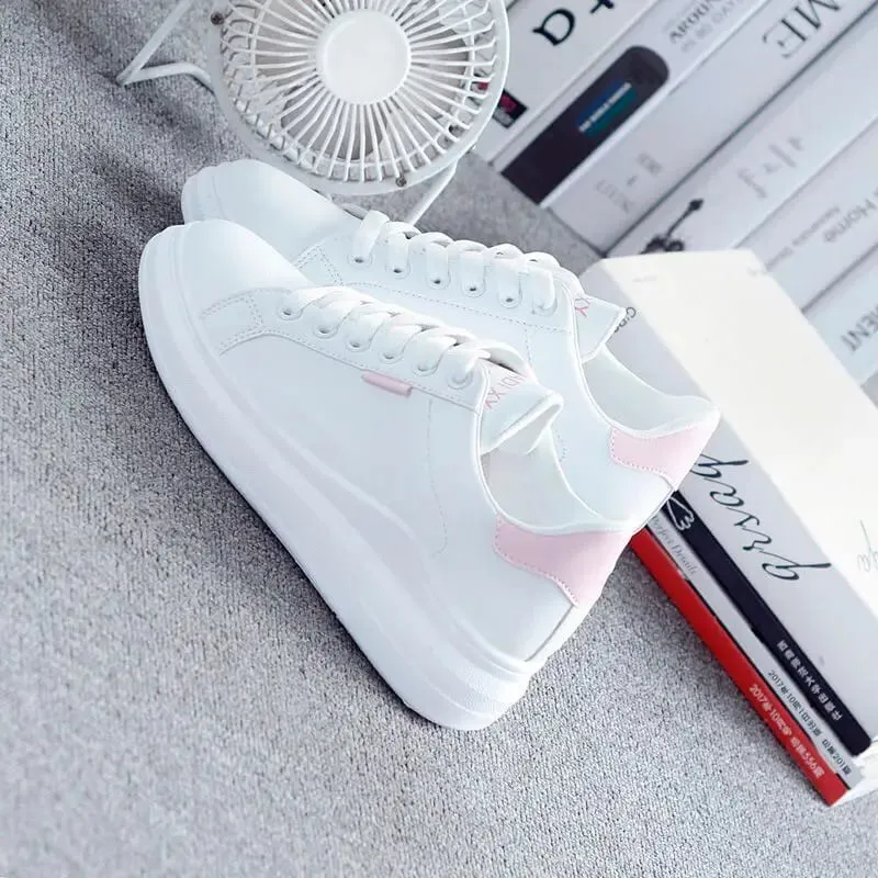 Shoes 2025 Women Running Spring Autumn Fashion White Breathable Embroidered Flower Lace-Up Casual Sneakers Zapatos De Mujer — image 4
