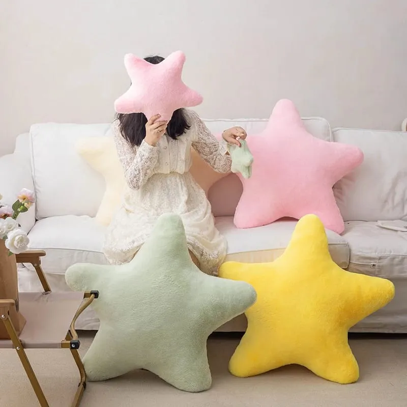 Star Shaped Pillow Decorative Star Pillow for Bed Soft Plush Throw Pillow Cute Pillow Plush Cushion for Kid Bedroom Living Room — image 2