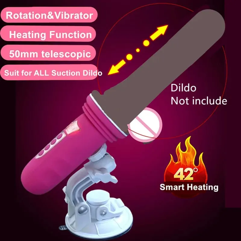 Ventosa máquina de sexo vibrador telescópico vibrador automático vagina massageador empurrando pênis otário brinquedos sexuais para mulher adulto jogo — image 3