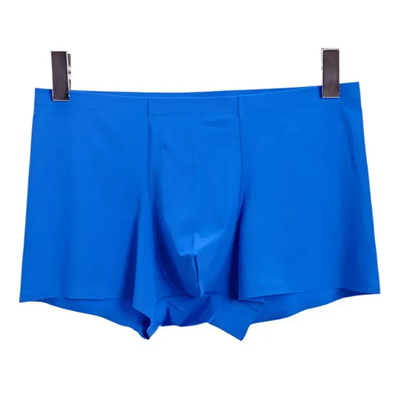Celana Dalam Pria Warna Solid Pria Boxer Sutra Es Mulus Pakaian Dalam Seksi Ultratipis Celana Pendek Bagasi Keren Musim Panas — image 13