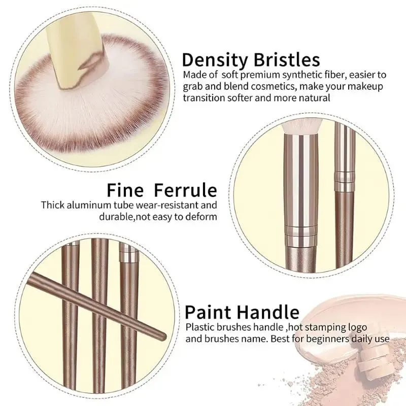 3-20PCS Makeup Brushes Soft Fluffy Makeup Brush Set Cosmetic Tools for Foundation Powder Eyeshadow Kabuki Blending Beauty Tool — image 5