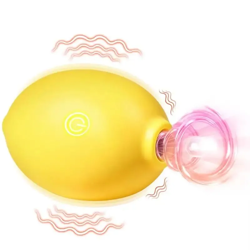 1Set Powerful Vacuum Sucking Lemon Vibrator Oral Nipple Stimulator For Women Female Blowjob Sucker Massager Masturbator Sex Toy