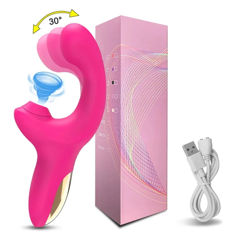 20 Bilis Napakahusay na Dildo Vibrator para sa mga Babae Clit Sucker Vacuum Clitoris Stimulator Mga Pang-adulto Goods Finger Wiggling Adults Sex Toy