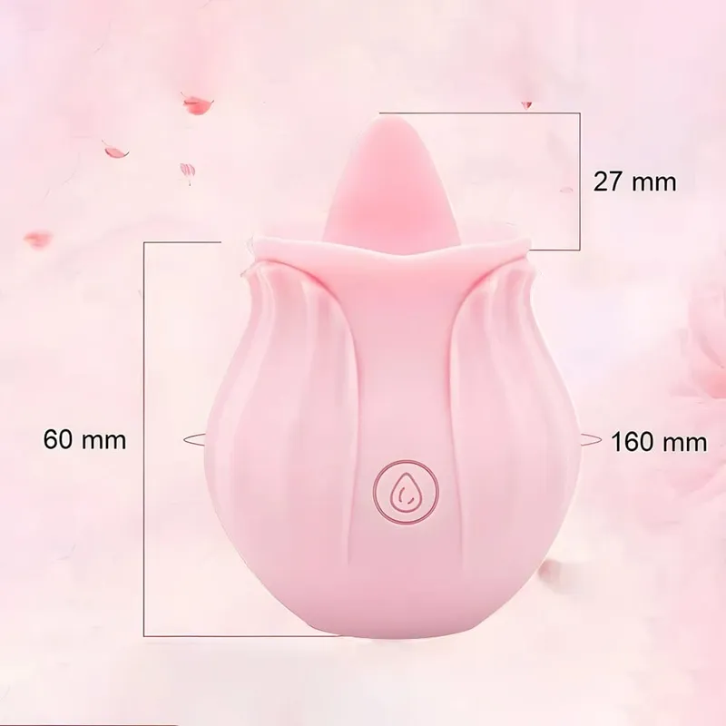 Rose Shaped Vibrator Body-Safe Silicone Sex Toy para sa Babae Waterproof Rechargeable Multi-Speed Vibrations Maingat na Regalo ng Pang-adulto — image 8