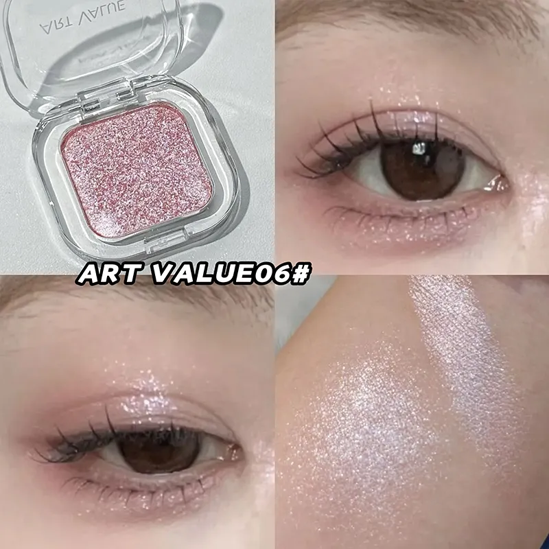 ART VALUE Single Color Eye shadow Palette Shimmer Matte Delicate Lasting Makeup High Gloss Brightening Silkworm Charming Shadow — image 1