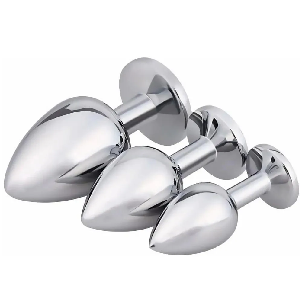 Metal Anal plug butt plug Sex Toys Butt Toys For Women Men Couples Adult Game Masturbator Anal Diamond 5 Size SM Adult Sex Toy — image 4