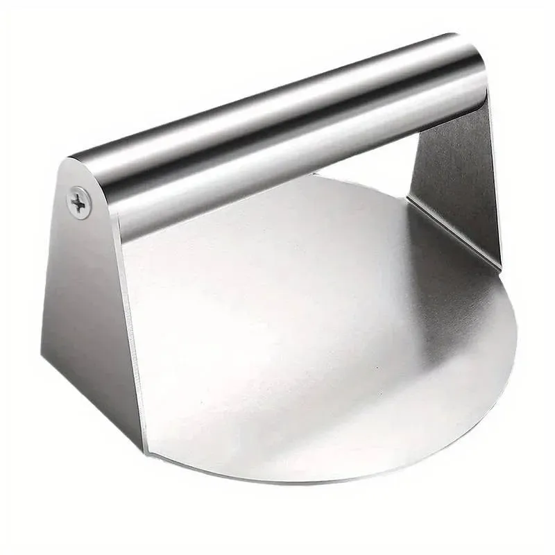 New Stainless Steel Smash Burger Press | Heavy Duty Patty Maker & Smasher Mold for BBQ Grilling Kitchen (Non-Stick)