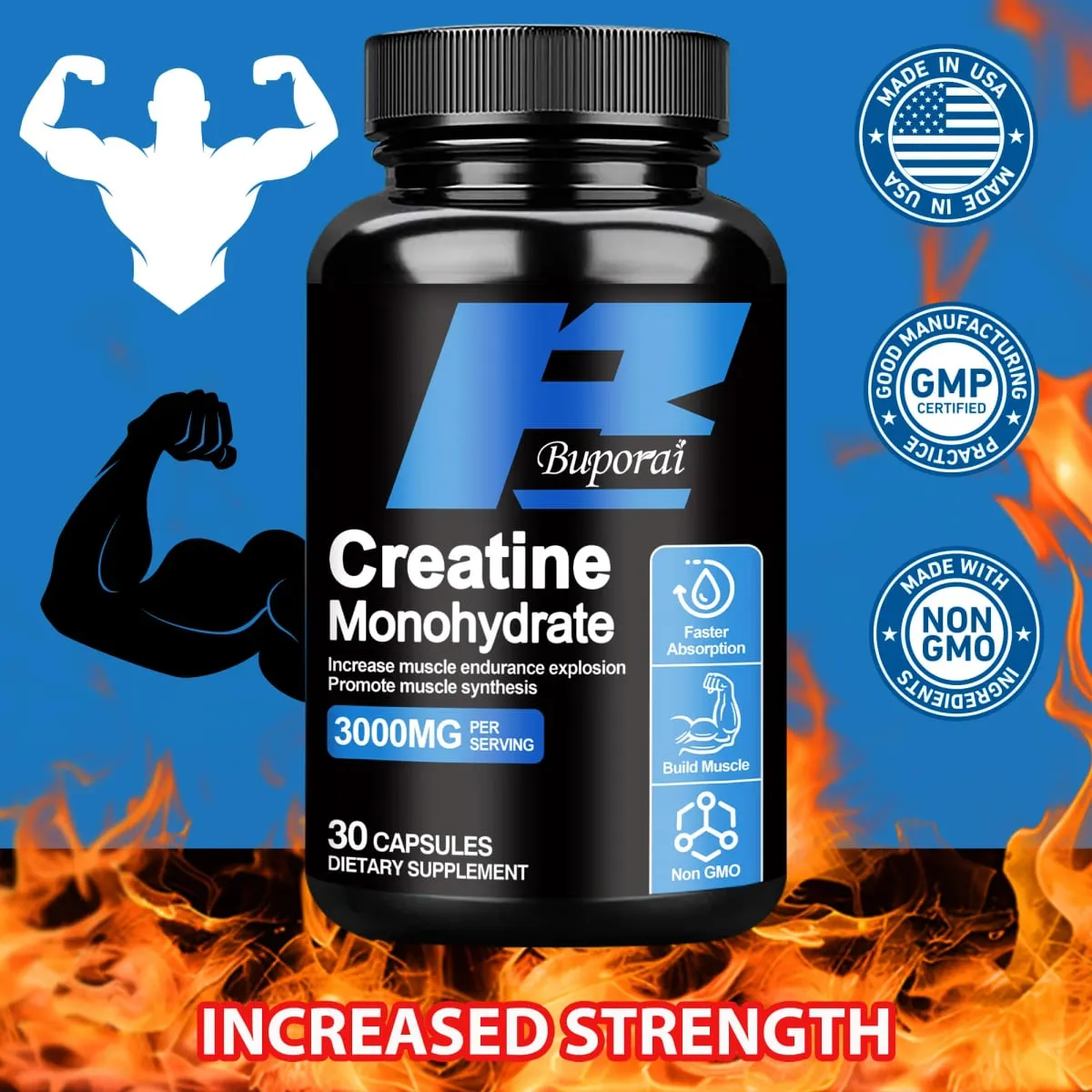 Creatine Monohydrate - Promote Muscle Growth Relieve Fatigue Improves Performance — image 2