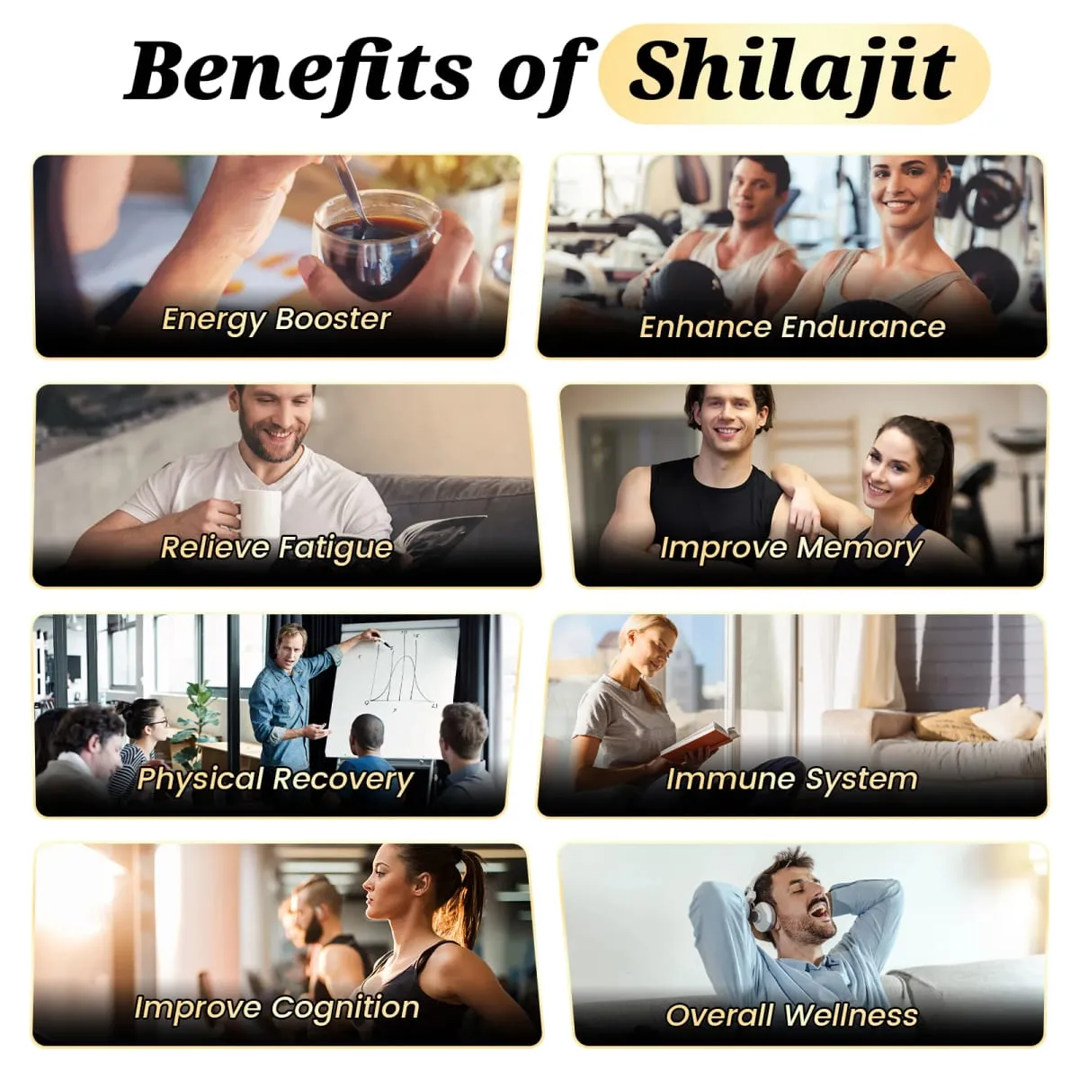 Suppléments minéraux Shilajit originaux de haute pureté Mulittea avec plus de 85 oligo-éléments et acide fulvique pour l'endurance énergétique de l'homme — image 5