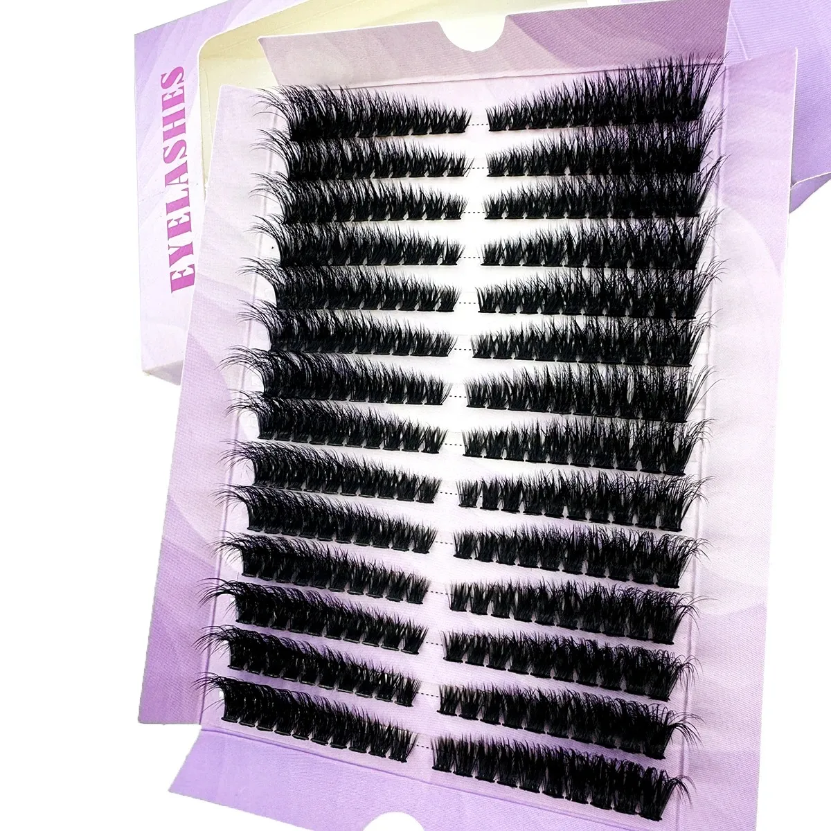 14 Rows Large Capacity Individual Lash Clusters DIY 50D/80D/100D Handmade Fluffy Volume False Eyelashes Cat Eye Lash Extension — image 6