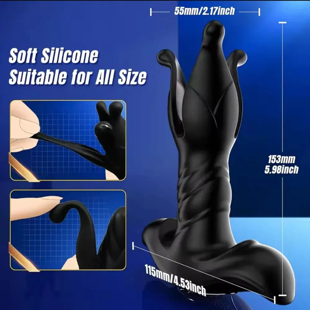 Thrusting Prostate Massager Vibrator Remote Control 9 Tension Shock Flapping Vibrating Anal Butt Plug Sex Toys for Men Women