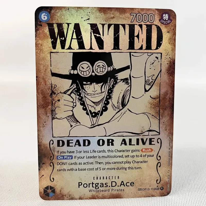 ONE PIECE Retro Wanted Poster Style Proxy Game Card Luffy Buggy Shanks Ace Anime OPCG/PTCG Card / Collection Trading Card — image 15