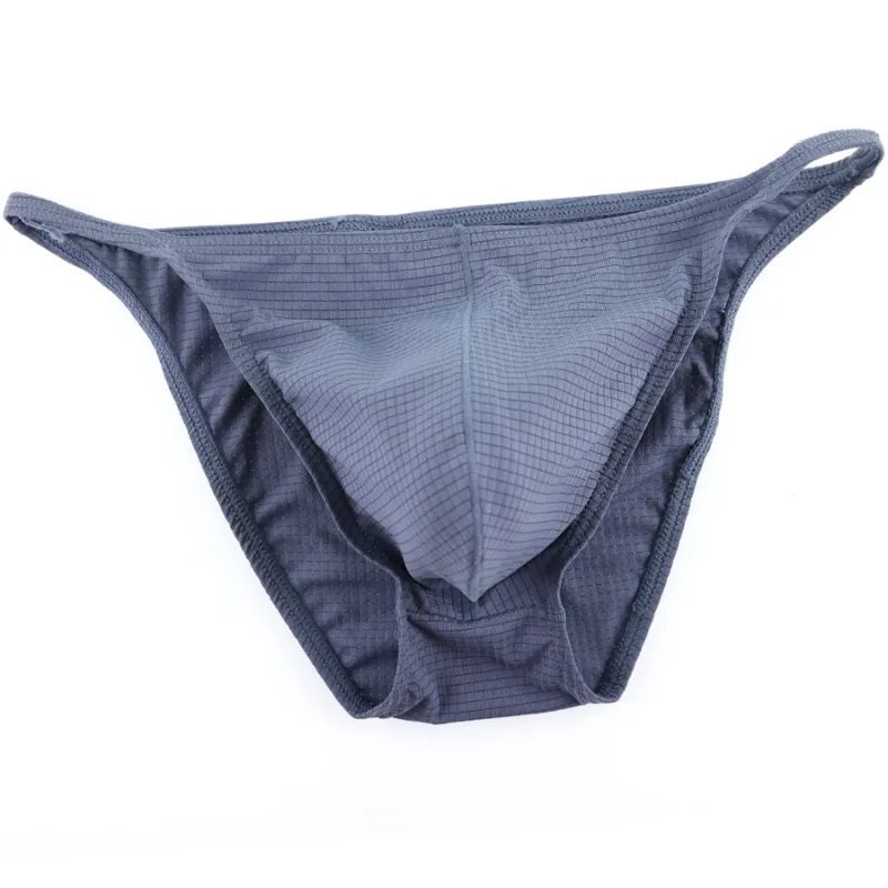 Herr Bikinitrosor Sexiga underkläder Gay Trosor Bekväm penispåse Slip Hombre Cuecas Herrkalsonger Nylon Mesh QuickDryHT116 — image 4