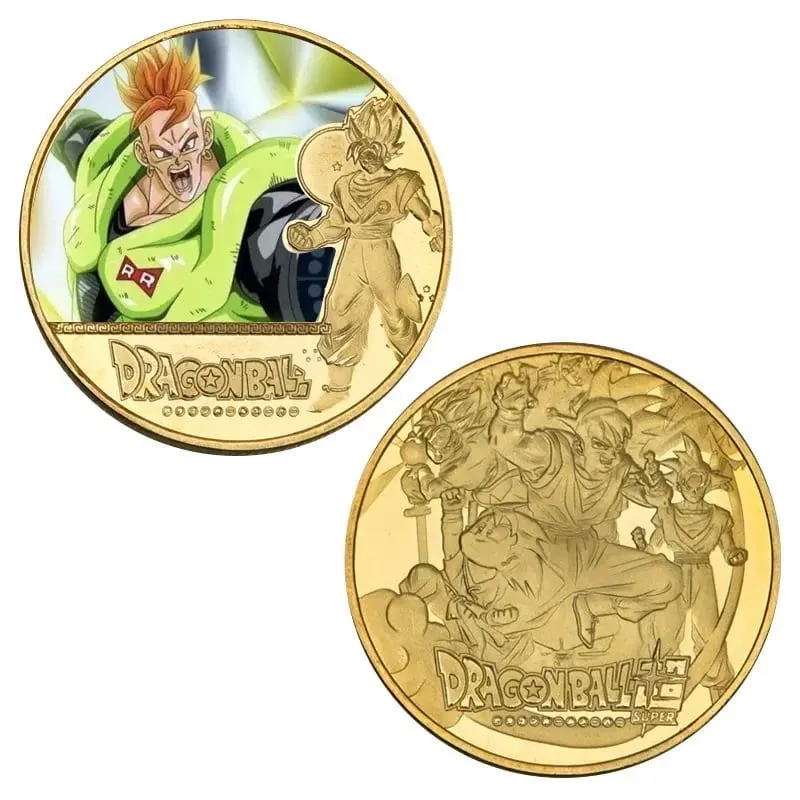 Dragon Ball Banhado A Ouro Moeda de Ouro Son Goku Vegeta Moedas Comemorativas Crianças Clássico Anime Periféricos Coleção Brinquedo Lembrança — image 27
