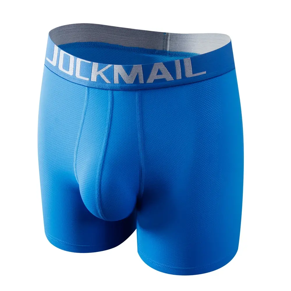 Sexy roupa interior masculina boxer 3d em forma de rede bolsa projetada painéis de malha respirável masculino boxershorts tronco cuecas masculinas — image 10