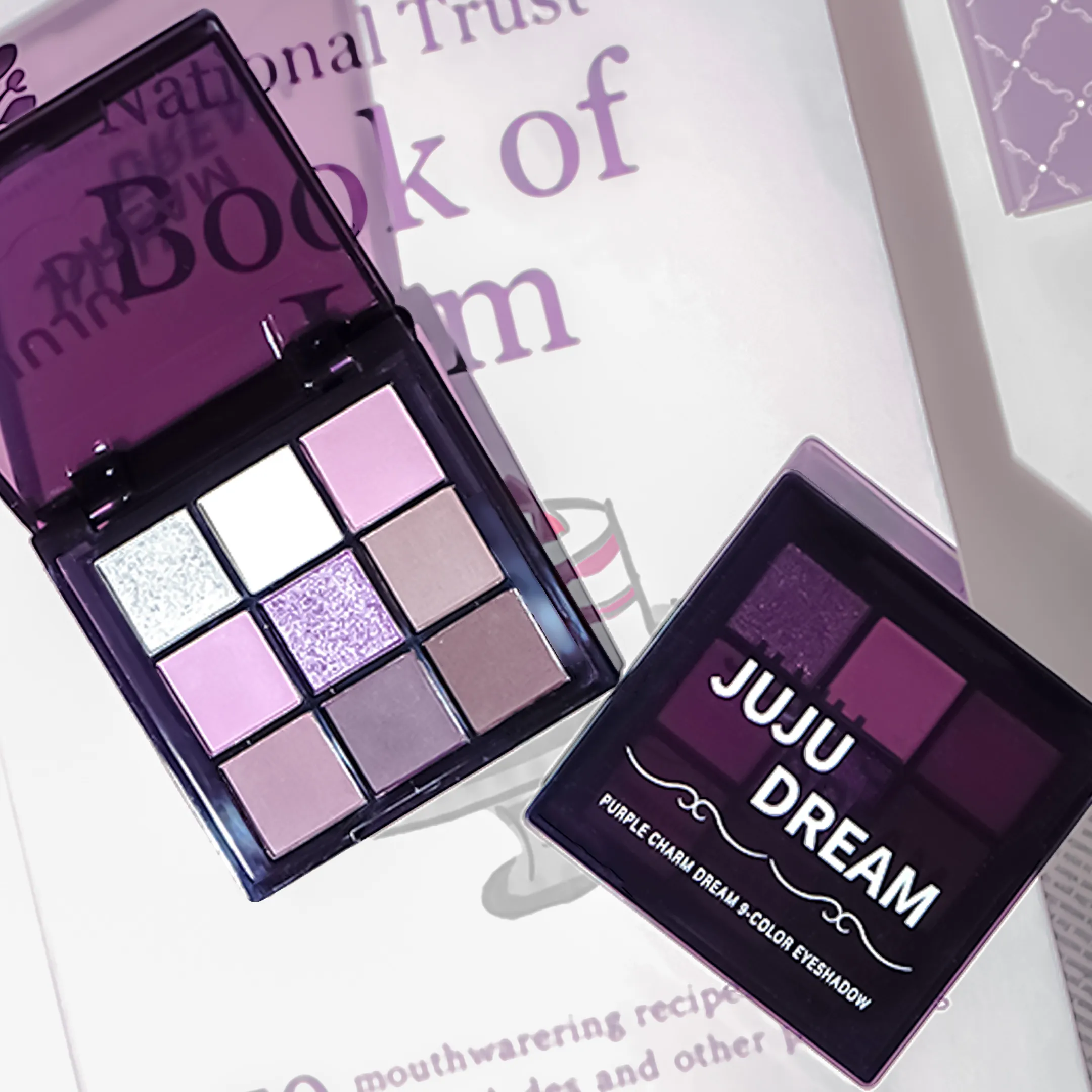 Palette di ombretti nove tonalità di trucco perlato fumoso opaco perlescente viola scuro glitterato a prezzi accessibili — image 5