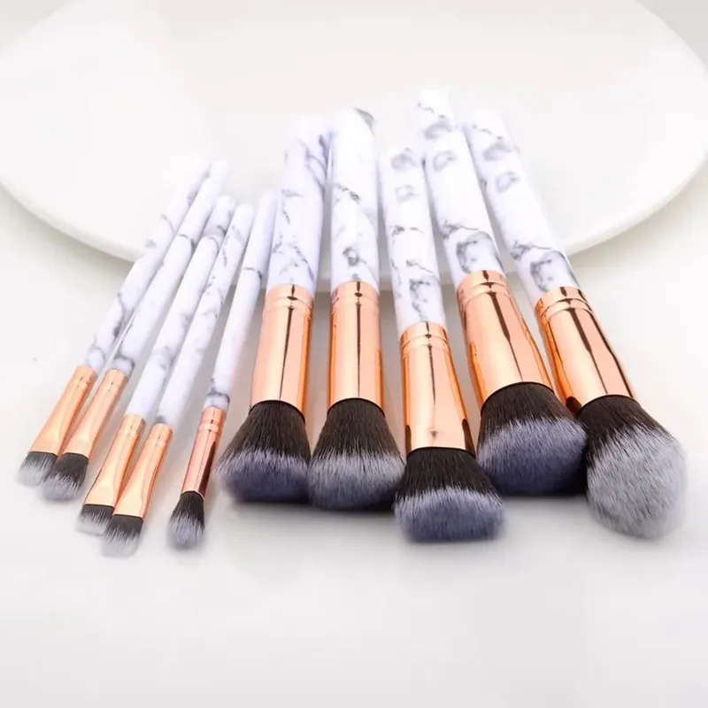 10pcs Pink Makeup Brush Set for Beginners Mini Portable Foundation Eyeshadow Brushes with Crystal Handle Includes Brush Pouch — image 30