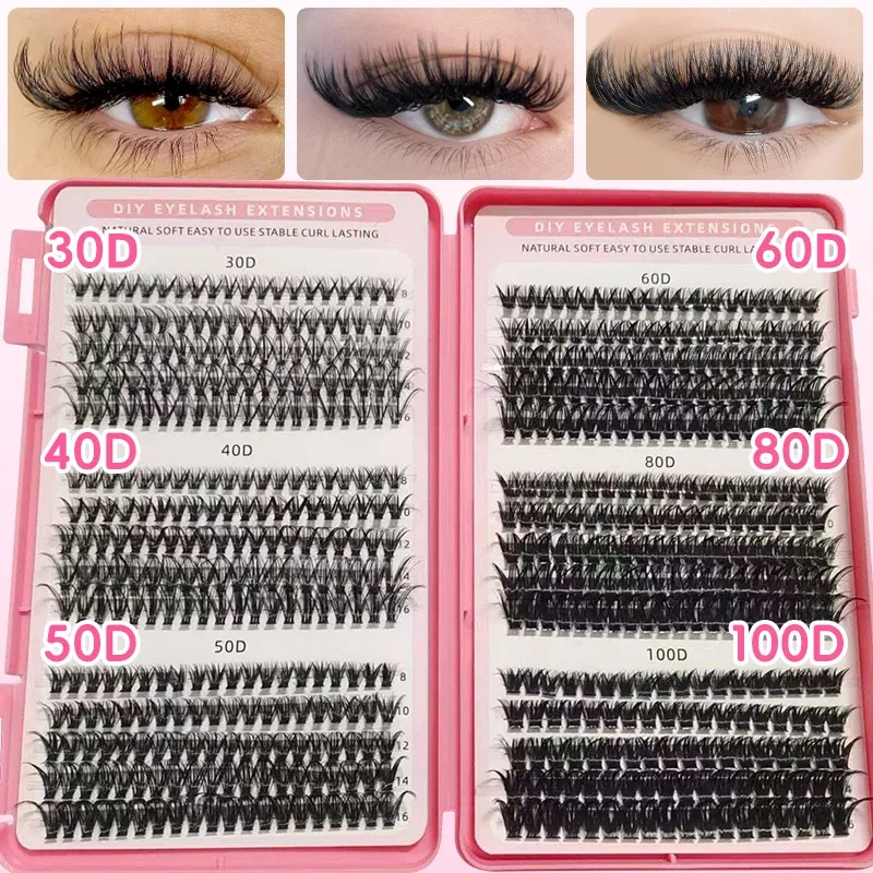 DIY Manga Spiky Cluster Lash Extensions Natural Mega Volume Individual Pre-Cut Segmented Lashes for At-Home Eye Makeup — image 12