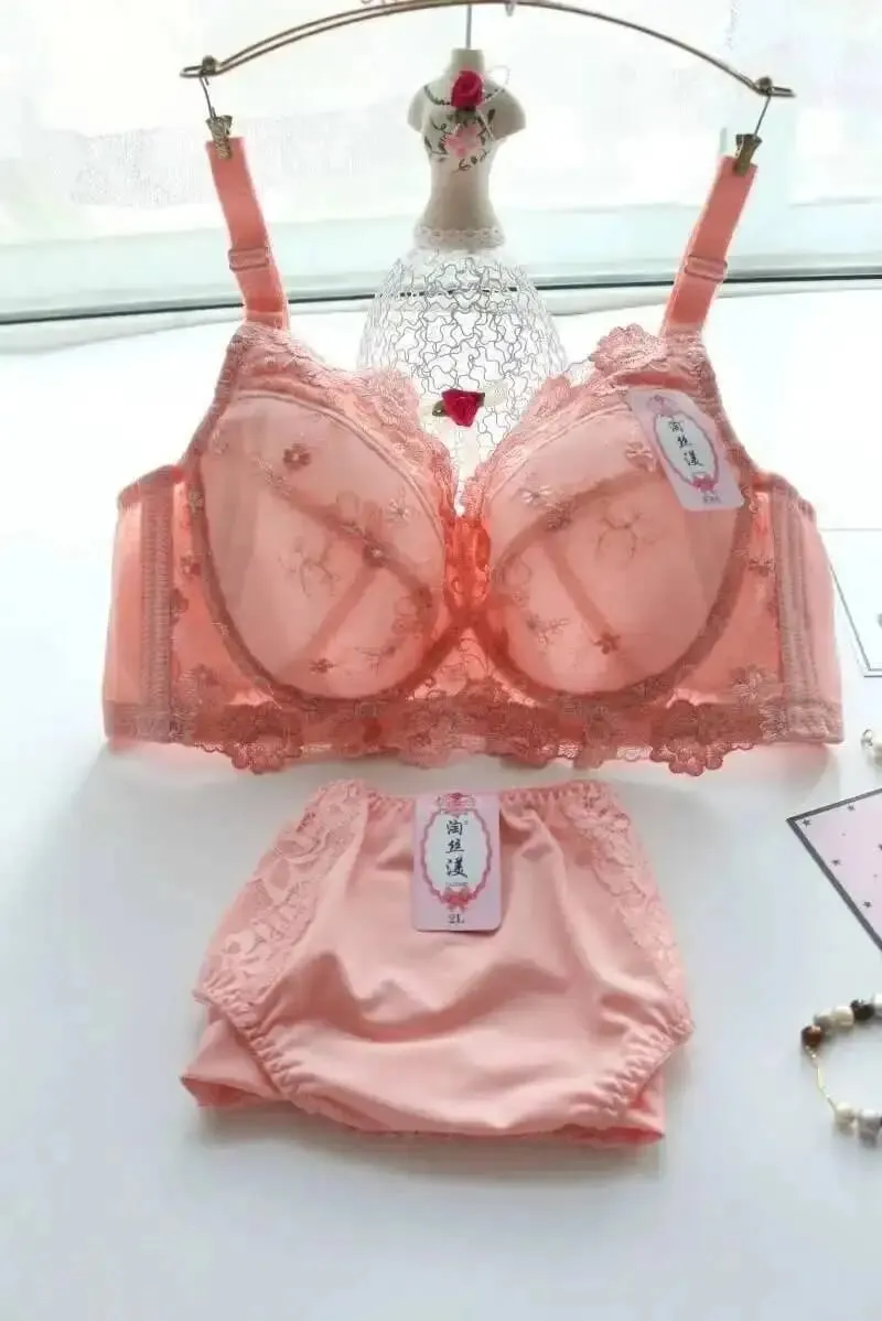 Bra Set Lingerie Bras Para sa Babae Underwear Sets Intimate Embroidery Plus Size Damit 2 Piece Bra Brief Sets B C D E F G H — image 5