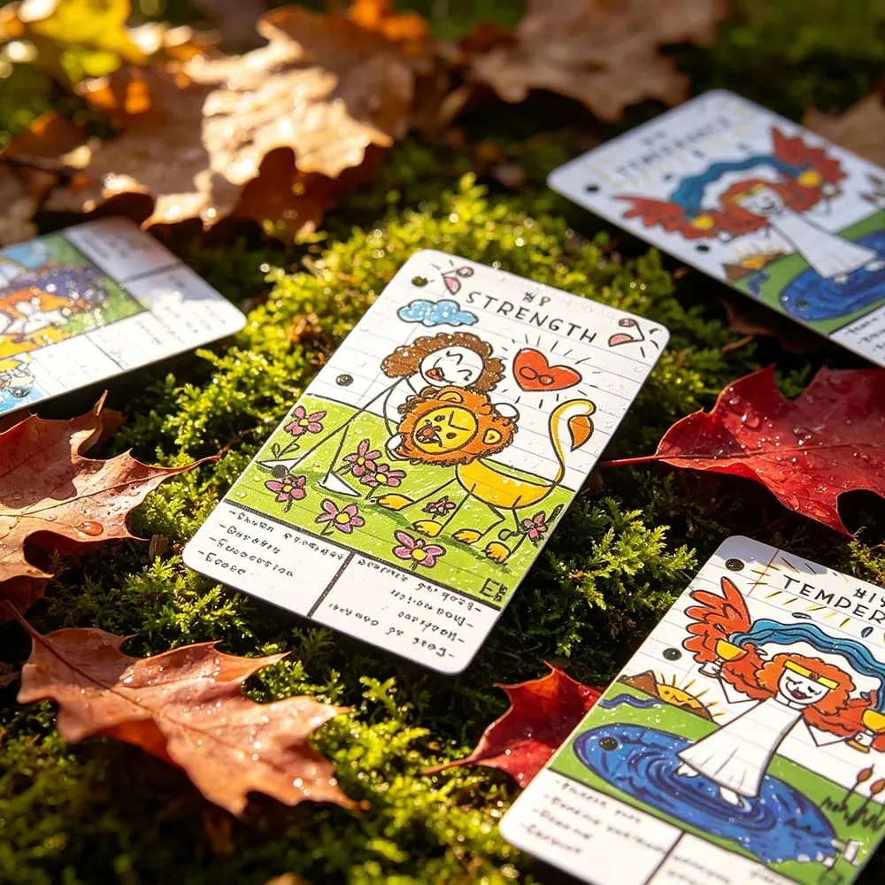 Doodle tarô cartas 78 versão em inglês adivinhação borad jogos de cartas bonito desenhado à mão para iniciantes e leitura espiritual — image 5