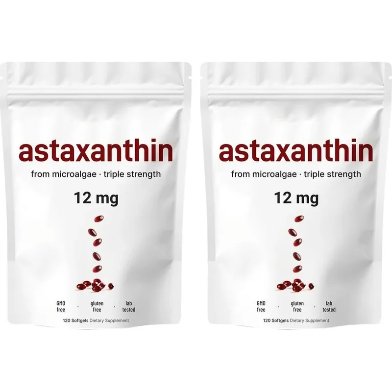 Astaxanthin 12mg Softgels from Microalgae Triple Strength Antioxidant Supplement Cellular Wellness & Everyday Balance 120 Count — image 10