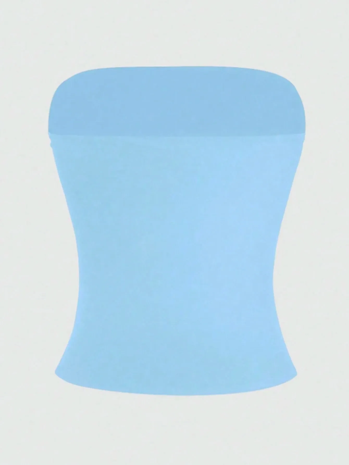 A sexy Basic Strapless Camisole—A Stylish Solid-Color Stretchy and Form-Fitting Light Blue Tube Top. Suitable for All Season — image 4