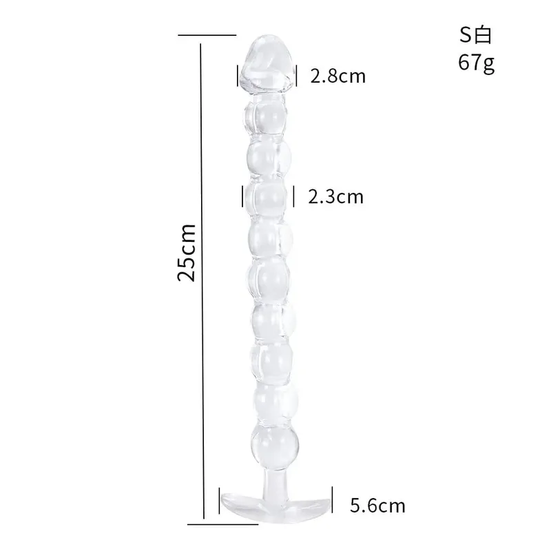 40cm vibrador de vidro pênis artificial pau cristal anal grânulo butt plug massagem próstata masturbar brinquedo sexual para mulheres adultas