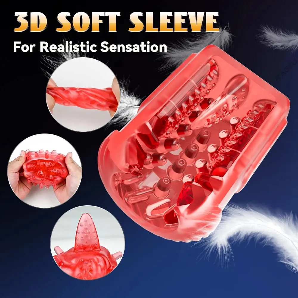 Masturbador masculino automático rotação telescópica homem masturbação copo lcd simulação digital boquete masturbador brinquedo sexual para homem — image 5