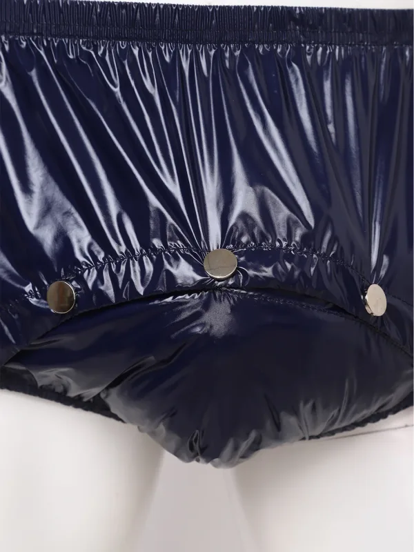 Cuecas masculinas com capa de fralda à prova d'água, com botões de pressão frontal, anti-vazamento, roupa íntima adaptável para idosos, necessidades especiais — image 2