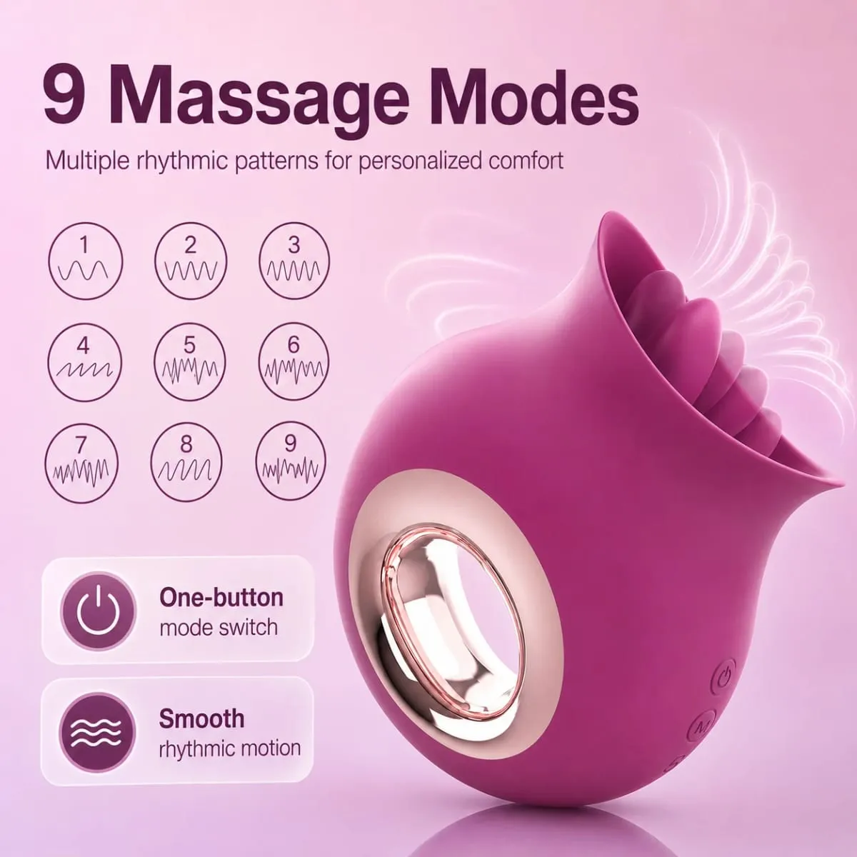 Clitoris Tongue Licking Vibrator para sa Babae Mga Utong Clitoris Sex Toy Blowjob G Spot Orgasm Stimulator Babae Masturbesyon Laruang 18+ — image 3