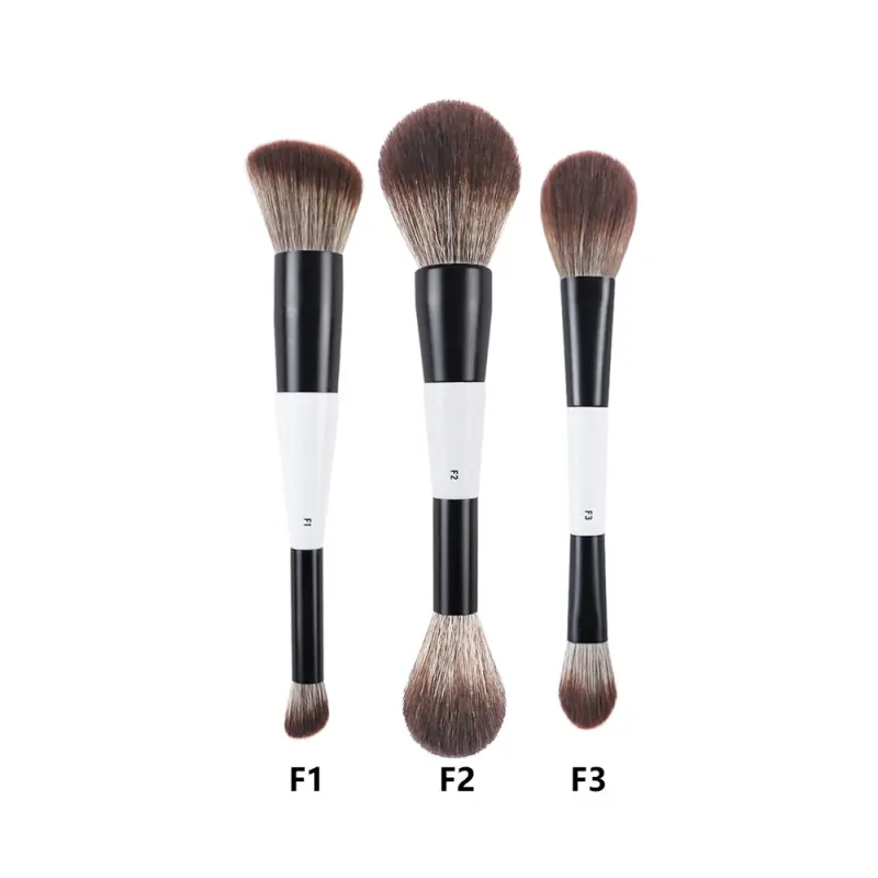 2pcs/set White Double ended Angled Foundation Makeup Brushes Blush Contour Make up Brush Wood Handle Cosmetic Tool Mari F4 — image 12
