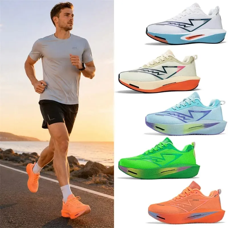 Men Running Shoes Carbon Board Marathon Sports Speciality Breathable Lightweight Women's Comfortable Athletic Nonskid Sneakers