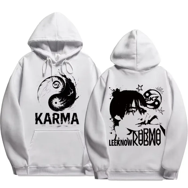 KPOP's fourth album KARMA printed men's hoodie FELIX HAN BANGCHAN CHANGBIN HYUNJIN LEE fashion hoodie — image 12