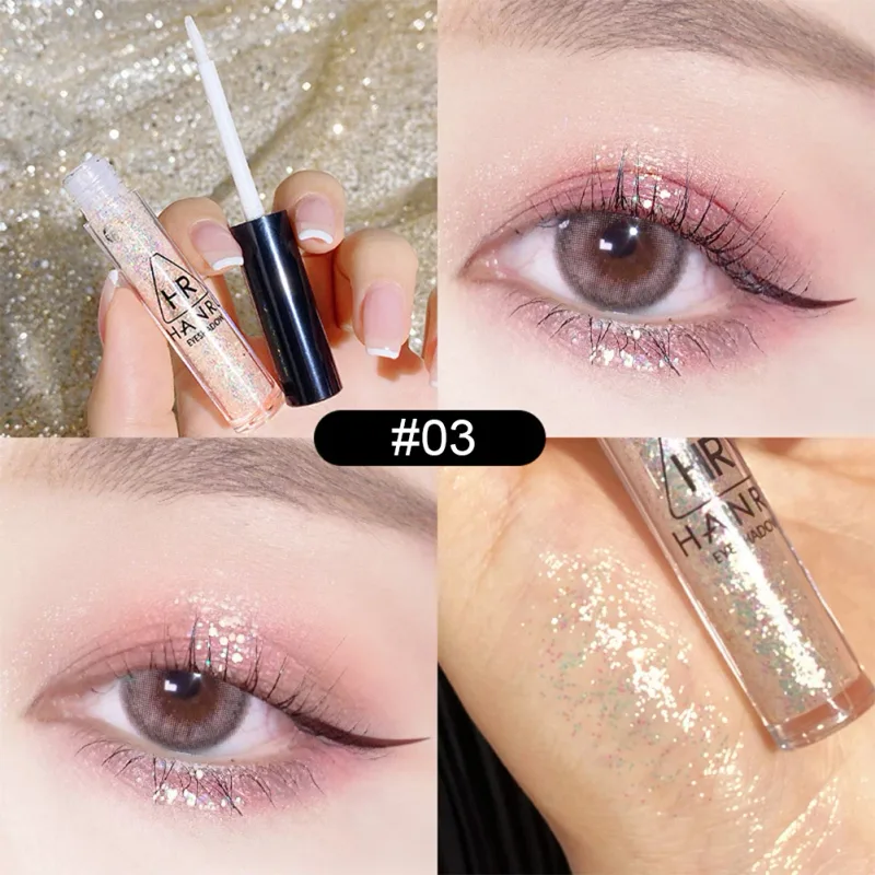 Fard à paupières nacré fin et scintillant, liquide imperméable, maquillage pour les yeux, liquide éclaircissant, fard à paupières nacré, paillettes — image 9