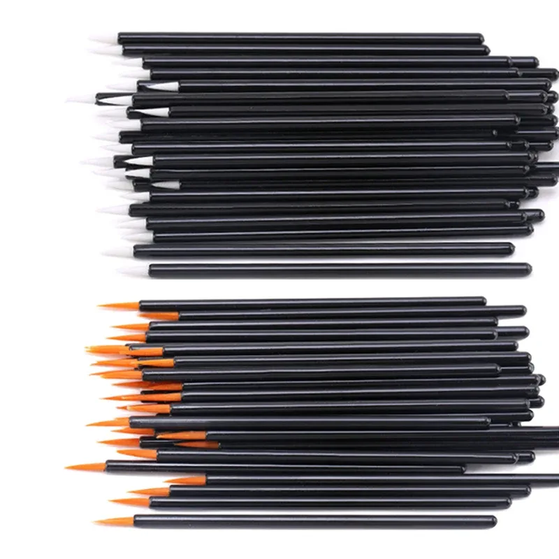 50/100pcs Eyeliner Brushes Eyelash Eyeshadow Applicator Lip Brush For Nail Art Painting Pen Tool Eye Lash Wands Accessories — image 9