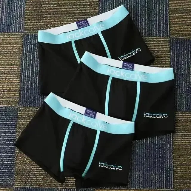 3 pçs calcinha masculina de algodão boxers masculino respirável homem boxer impresso cuecas confortáveis shorts masculinos roupa interior M-3XL — image 33