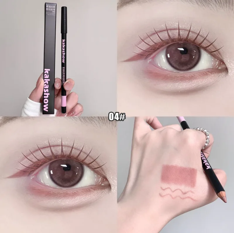Wooden Matte Eyeliner Pencil Black Pink Brown Eye Liner Pen Long-lasting Waterproof Smudge-Proof Smooth Matte Eye Liner Makeup — image 8