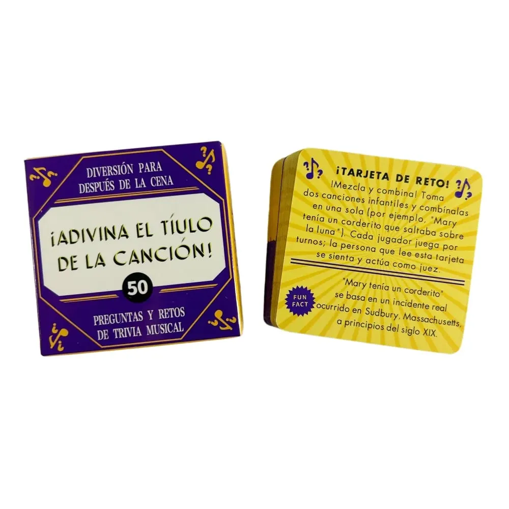 Mini Size English o Spanish Styles Mini Truth Or Dare Card Game Name That Tune Gaano Kahusay Pangalanan ang Salitang Iyon sa Game na Ito para sa Party Play — image 3
