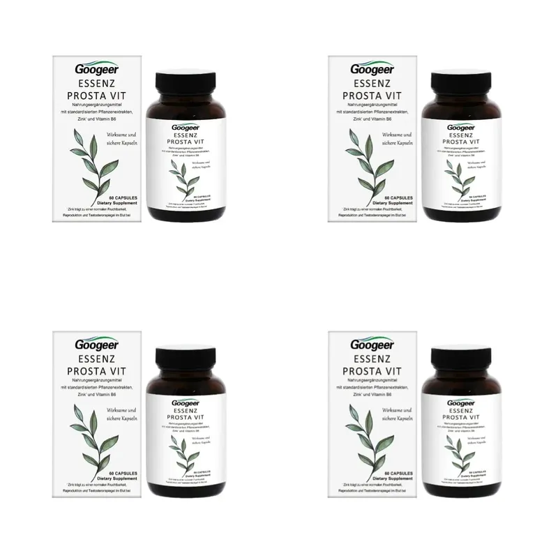 Googeer Prosta Vit Essenz Capsules with Saw Palmetto Zinc Vitamin B6 Supports Prostate Urinary Health Daily Comfort 60 Count