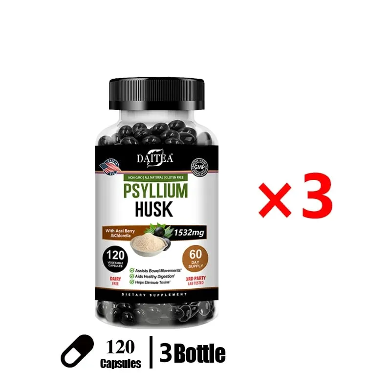 Psyllium Husk - Contains Natural Psyllium Husks To Benefit Intestinal and Digestive Health and Enhance Immunity