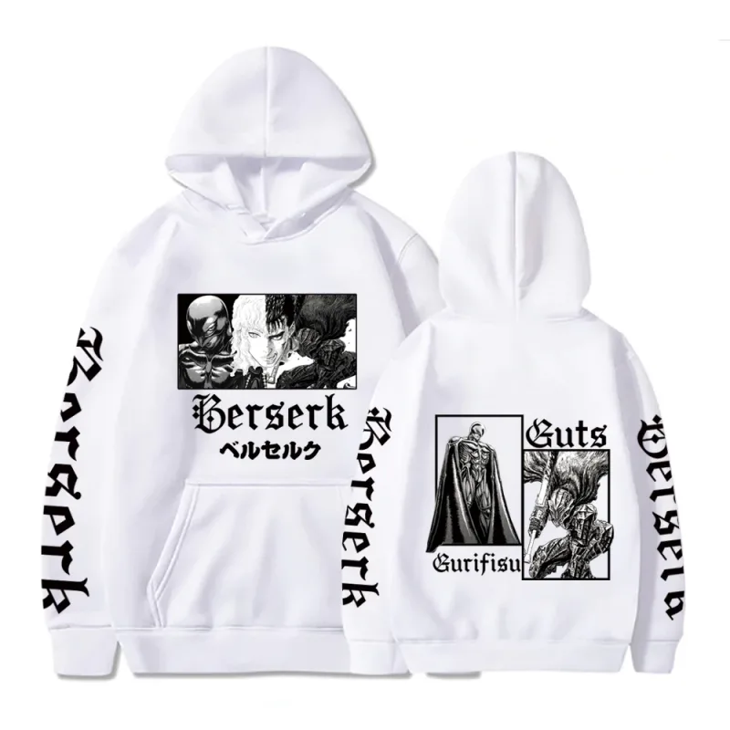 Berserk Zipper Hoodies Lalaki Babae Long Sleeve Sweatshirt Fleece Oversized Jackets Coats Nakakatuwang Berserk Japanese Anime Streetwear — image 33
