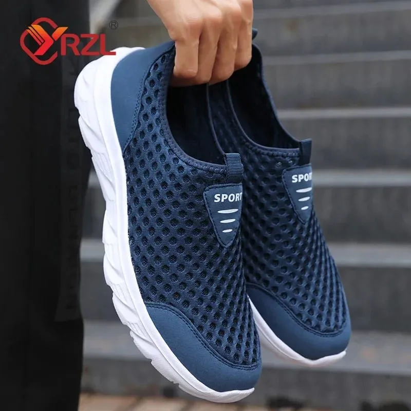 Breathable Mesh Shoes Men Slip on Male Casual Sneakers Anti-slip Mens Non Slip Flats Outdoor Walking Shoes for Man — image 2