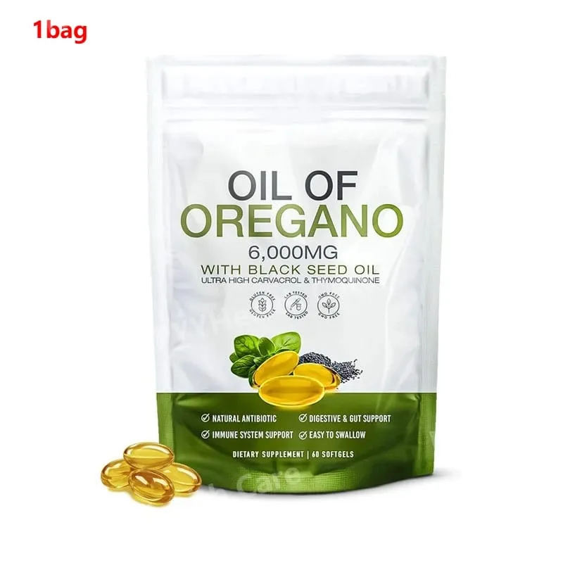 Oil of Oregano 6000mg Black Seed Oil Softgels Supports Daily Immune Defense Digestive Balance Herbal Formula Non GMO 60 Count — image 8