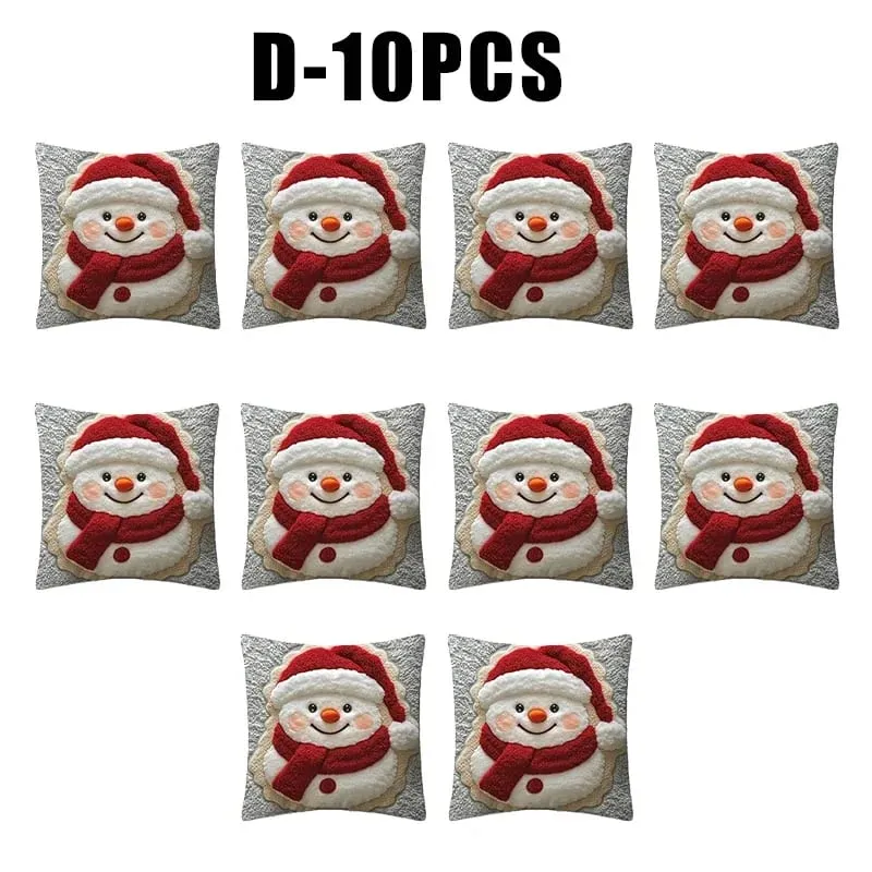 Christmas Character Cushion Cover Snowman Reindeer Digital Print on Stretch Fabric for Festive Home Decor — image 25