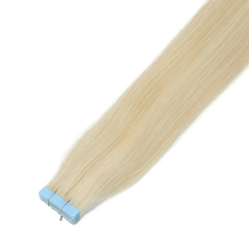 Tape in Hair Extensions Human Hair 12-22 Inch 30g 20pcs Skin Weft Seamless Tape in Real Remy Straight Hair for Women Daily Use