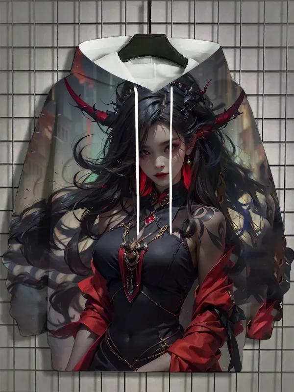2024 novo anime feminino moda masculina impresso hoodies outono e inverno designer hoodies camisolas casuais — image 4